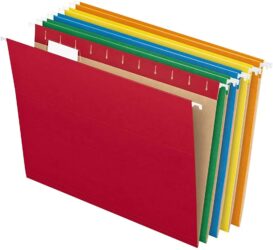 colored hanging folders